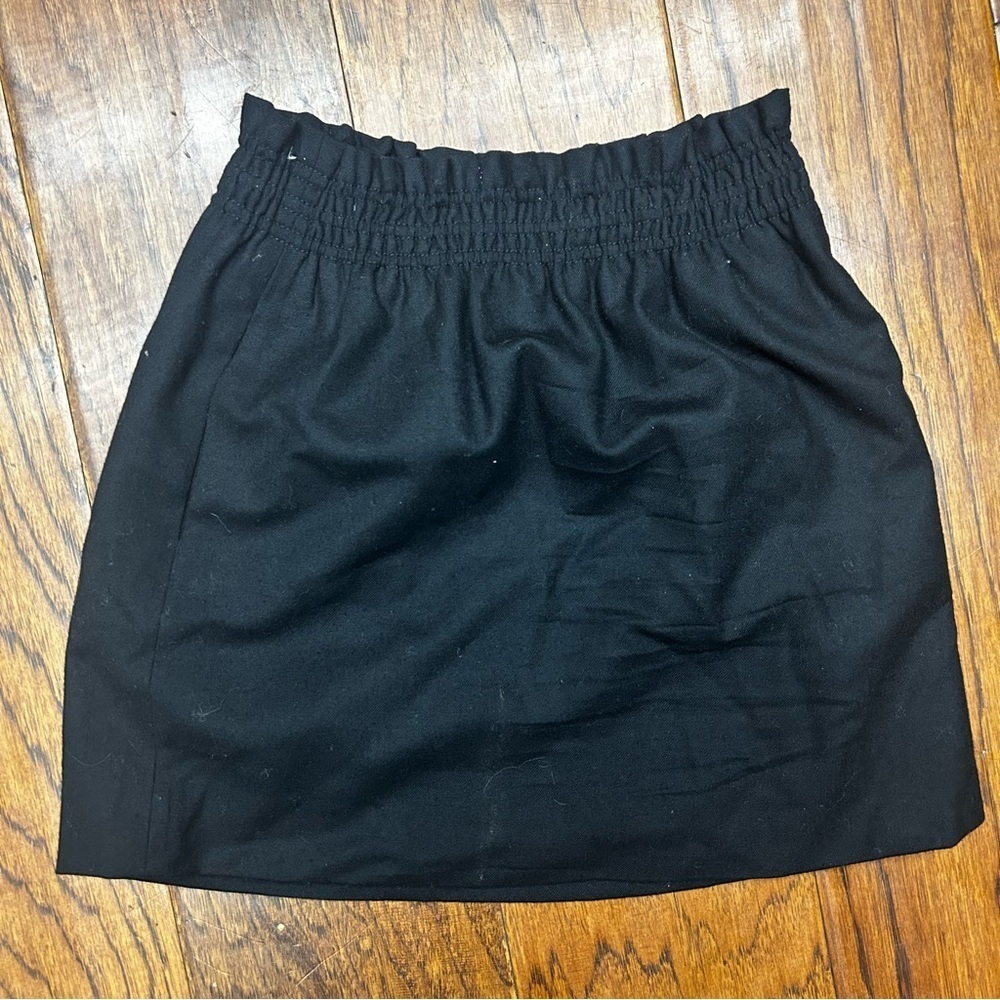 J. Crew Black Mini Bubble wool Skirt capsule heritage quiet luxury old money
